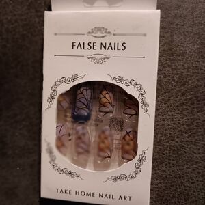 False Nails with Artistic Design
